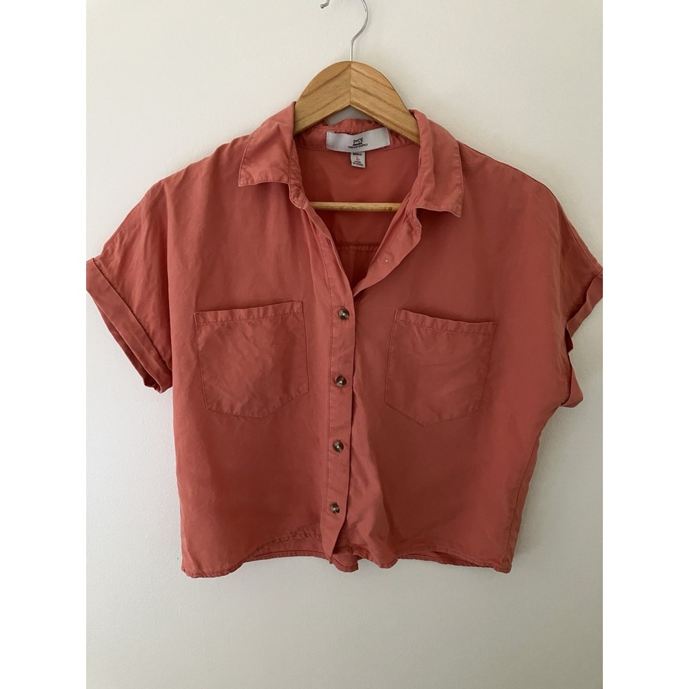 Thread & Supply Cropped Boxy Shirt Made Of Lyocell Size Small
